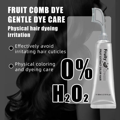 Instant Fruit Comb Natural Hair Dye Cream