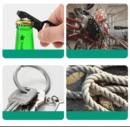 DIVERSE DEPOT™ - 6 In 1 Multi Tool Keychain Opener