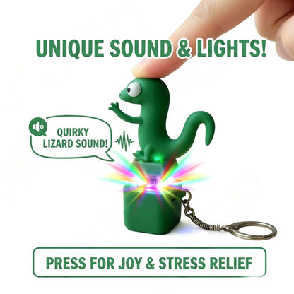 Funny Light-Up Lizard Keychain