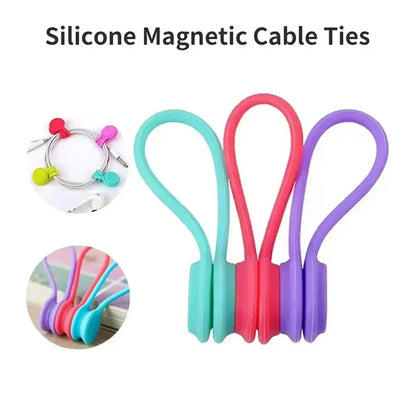 DIVERSE DEPOT™ - Magnetic Cable Organizer Reusable Tie Clips