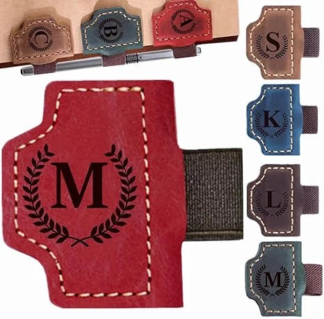 DIVERSE DEPOT™ - Stylish Initial Leather Bookmark Clip