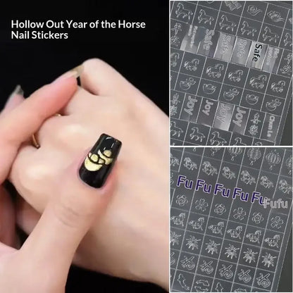DIVERSE DEPOT™ - Luxury Nail Art Hollow Stickers