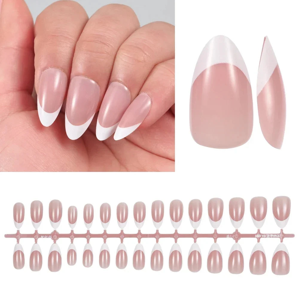 DIVERSE DEPOT™ - Elegant French Glow Nail Set