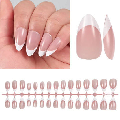 DIVERSE DEPOT™ - Elegant French Glow Nail Set