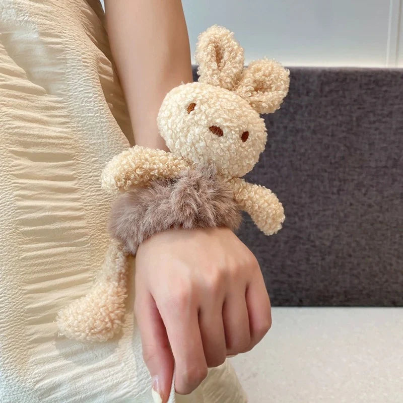Cute Plush Teddy Bear Hair Tie Scrunchie