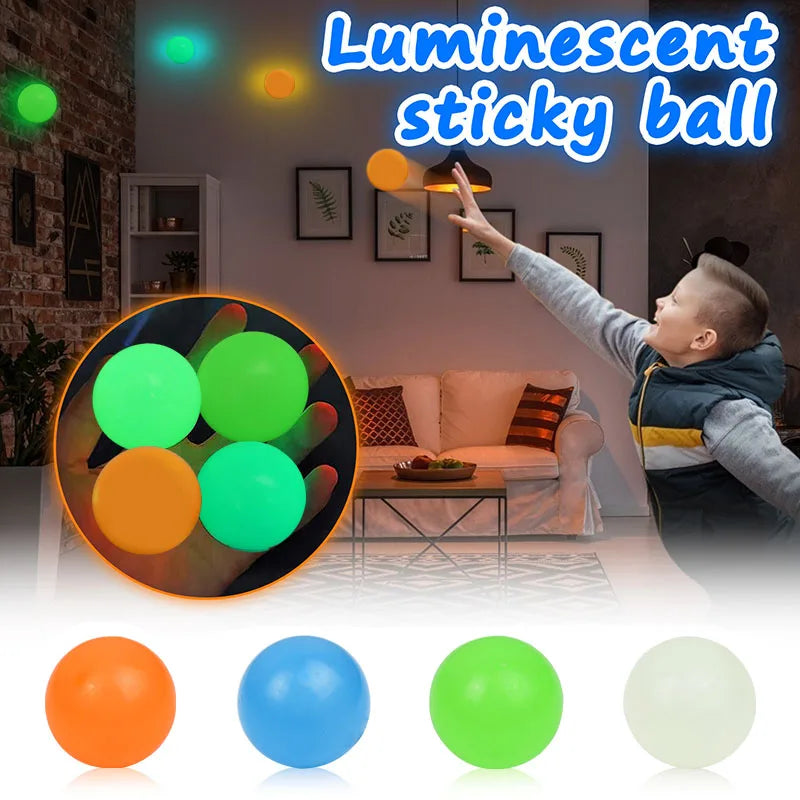 DIVERSE DEPOT™ - Glow Sticky Wall Ceiling Ball Toy (Copy)