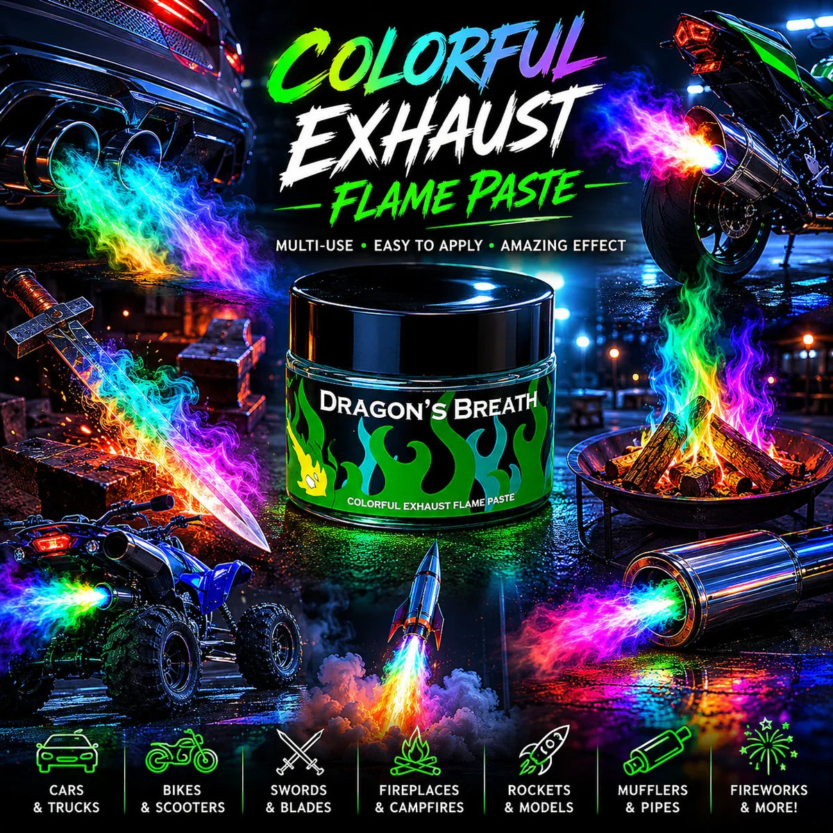 DIVERSE DEPOT™ - Color Flame Exhaust Powder Kit