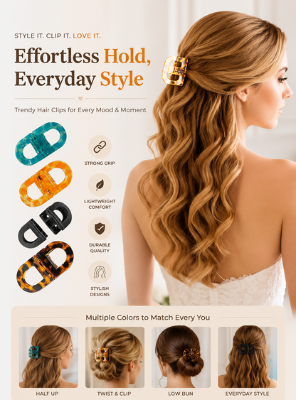 Magnetic Link Hair Claw Clip for Women