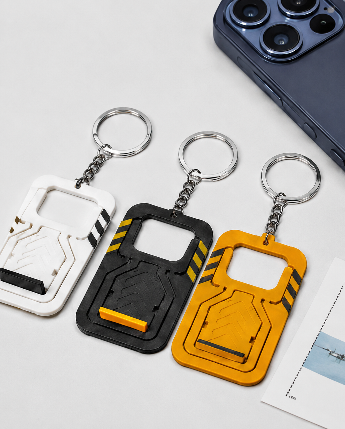 Mini Foldable Mobile Phone Keychain Holder
