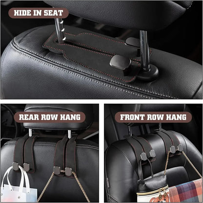 DIVERSE DEPOT™ - Car Back Seat Leather Hook