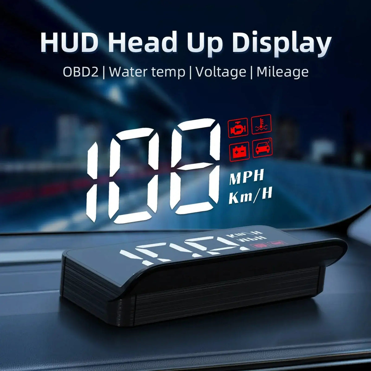 Smart Car GPS Heads-Up Display – Advanced Digital HUD for Real-Time Driving Data | 7 Days Free Warranty