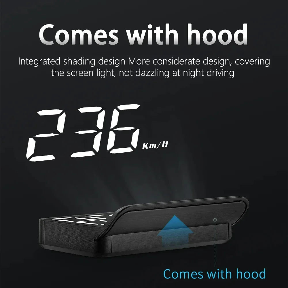Smart Car GPS Heads-Up Display – Advanced Digital HUD for Real-Time Driving Data | 7 Days Free Warranty