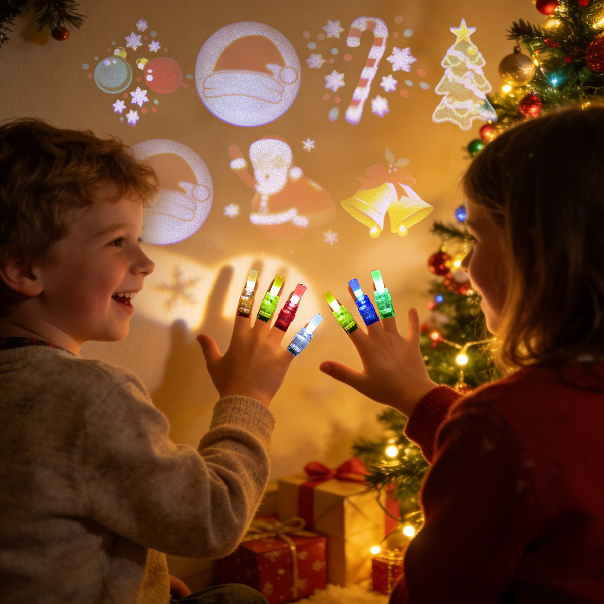 Kids Cartoon Finger Light Projector