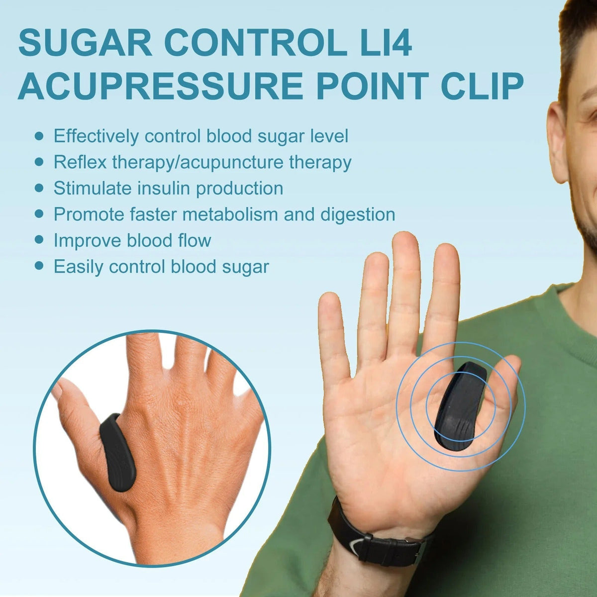 Sugar Control Acupressure Clip | Magnetic Sugar Control Clip