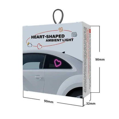Solar Car Window Heart LED Light