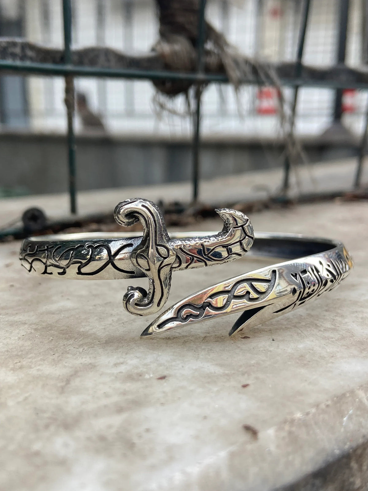 Italian Premium Zulfiqar Sword Bracelet (Re-Sizeable)