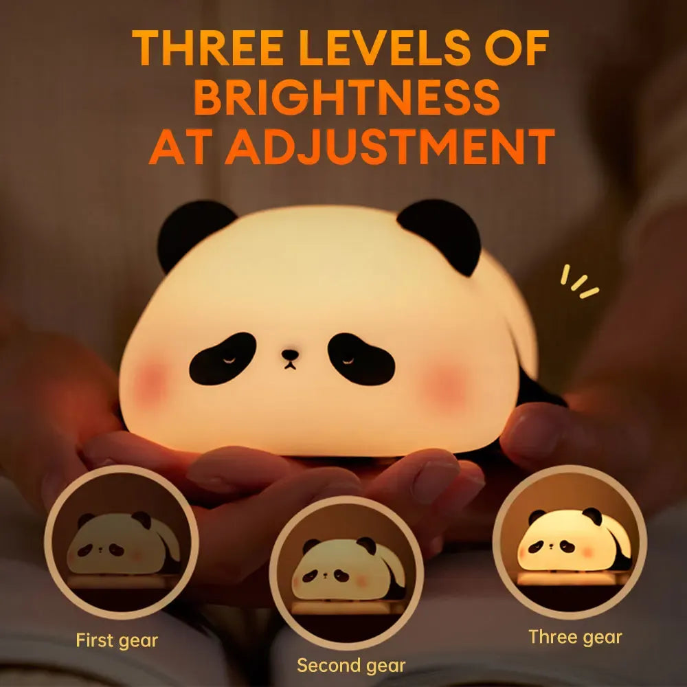 Sleeping Glowing Panda | Silicon Panda Lamp | 7 in 1 Colors