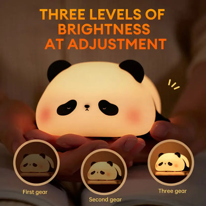 Sleeping Glowing Panda | Silicon Panda Lamp | 7 in 1 Colors