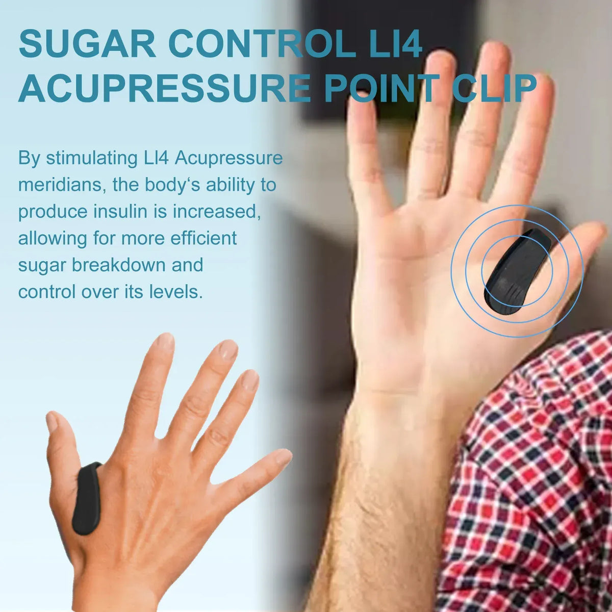Sugar Control Acupressure Clip | Magnetic Sugar Control Clip