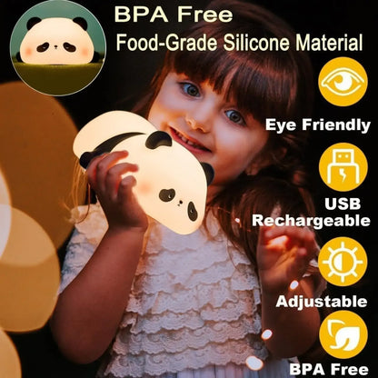 Sleeping Glowing Panda | Silicon Panda Lamp | 7 in 1 Colors