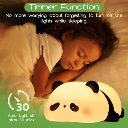 Sleeping Glowing Panda | Silicon Panda Lamp | 7 in 1 Colors