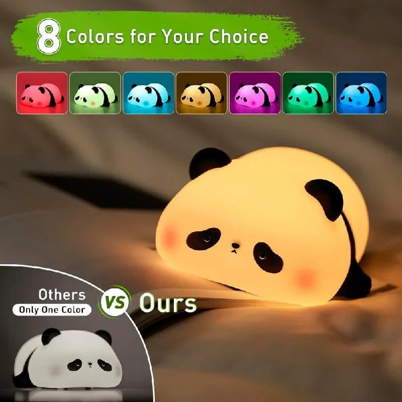 Sleeping Glowing Panda | Silicon Panda Lamp | 7 in 1 Colors