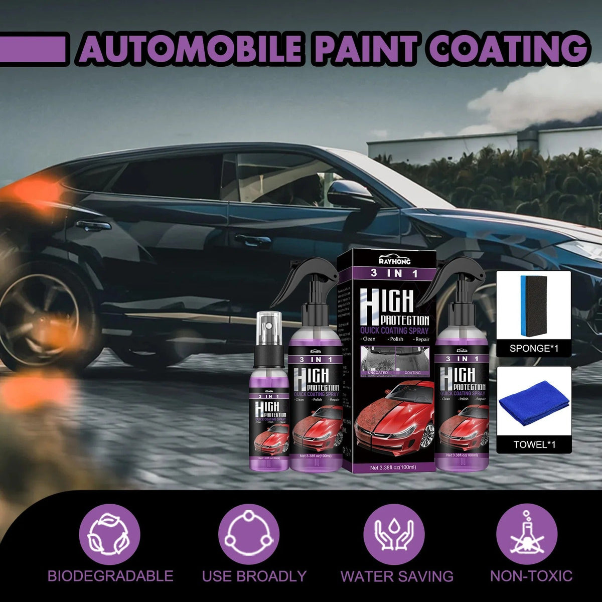 3 IN 1 High Protection Car Coating Spray