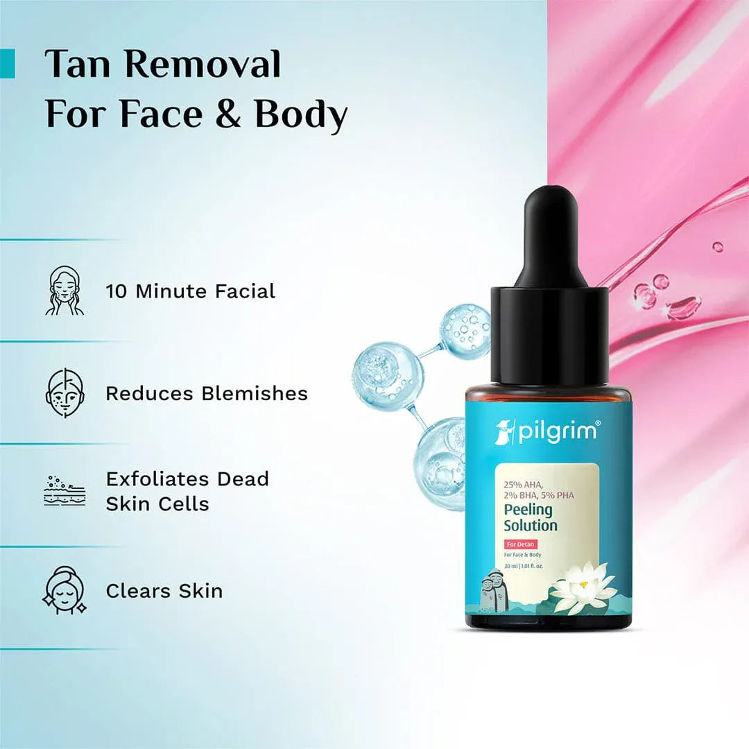 25% AHA, 2% BHA, 5% PHA Peeling Solution for Detan